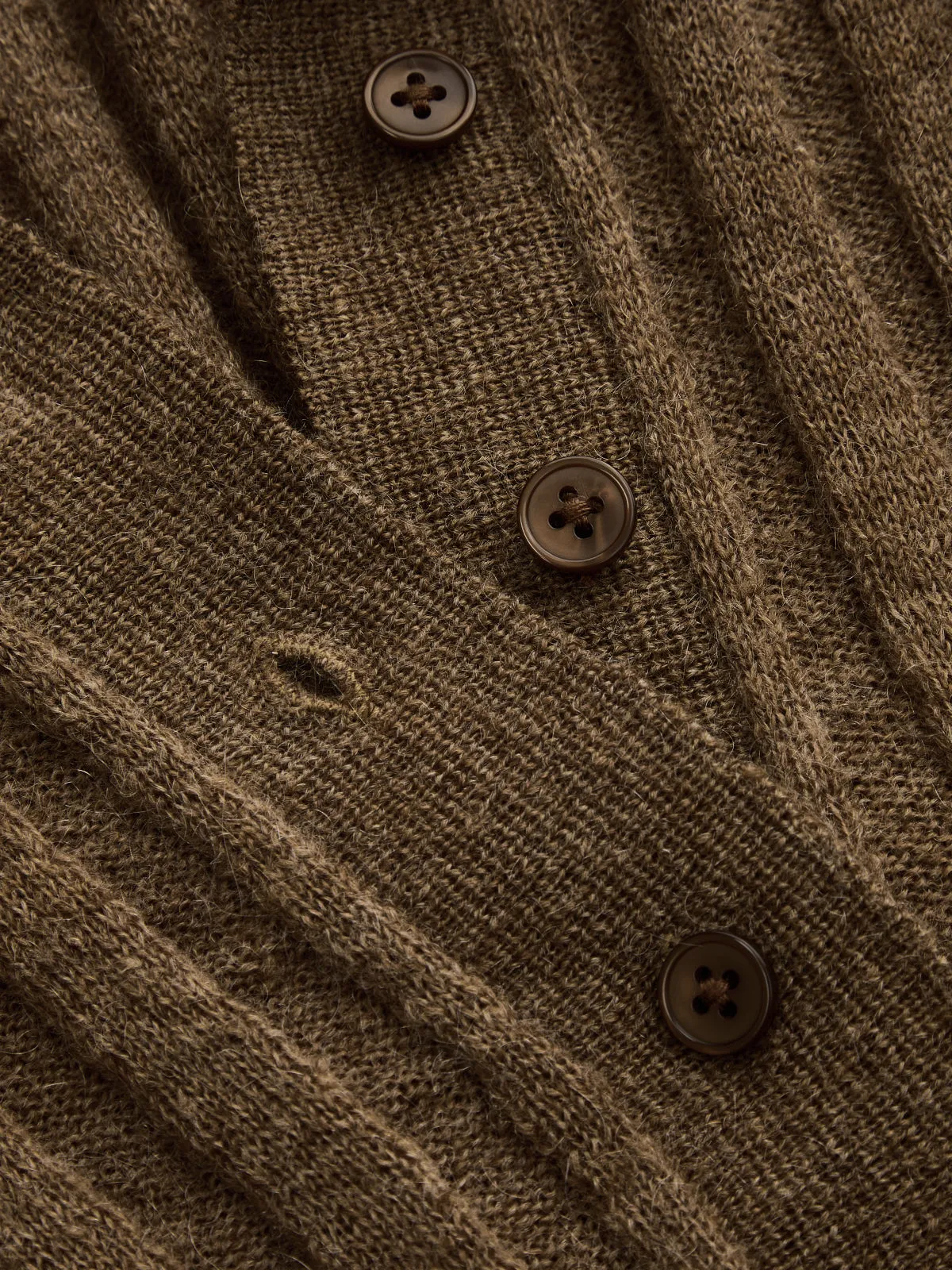 Collared Wool Blend Ribbed Knit Cardigan sold by COMMENSE product image thumbnail 4