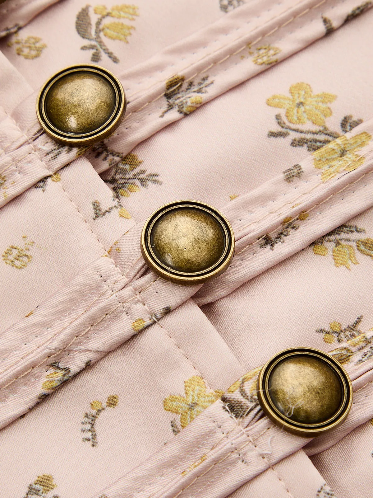 Mandarin Collar Ditsy Floral Napoleon Jacket sold by COMMENSE product image thumbnail 4