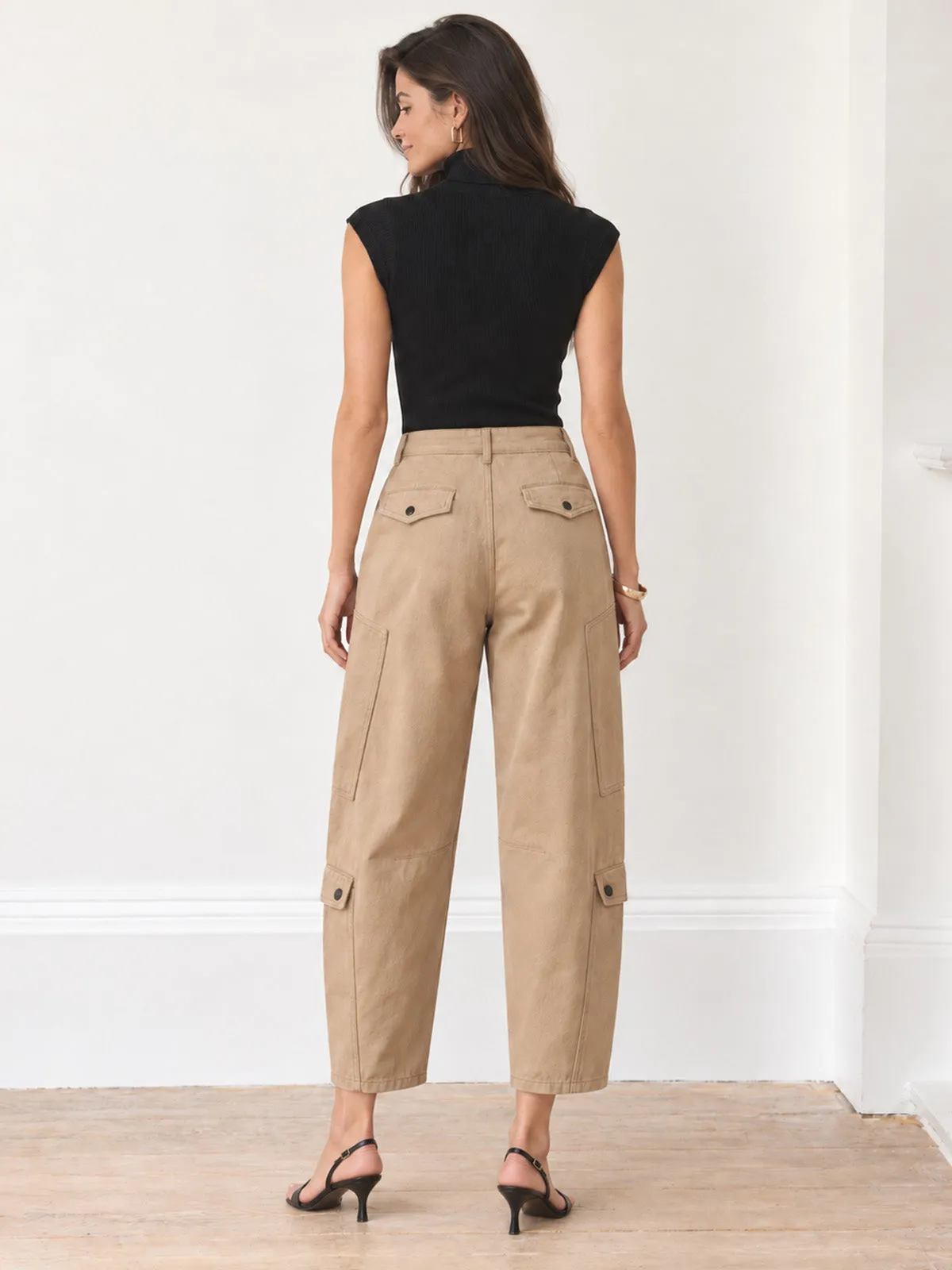 Barrel‑Fit Multi‑Pocket Cargo Jeans sold by COMMENSE product image thumbnail 5