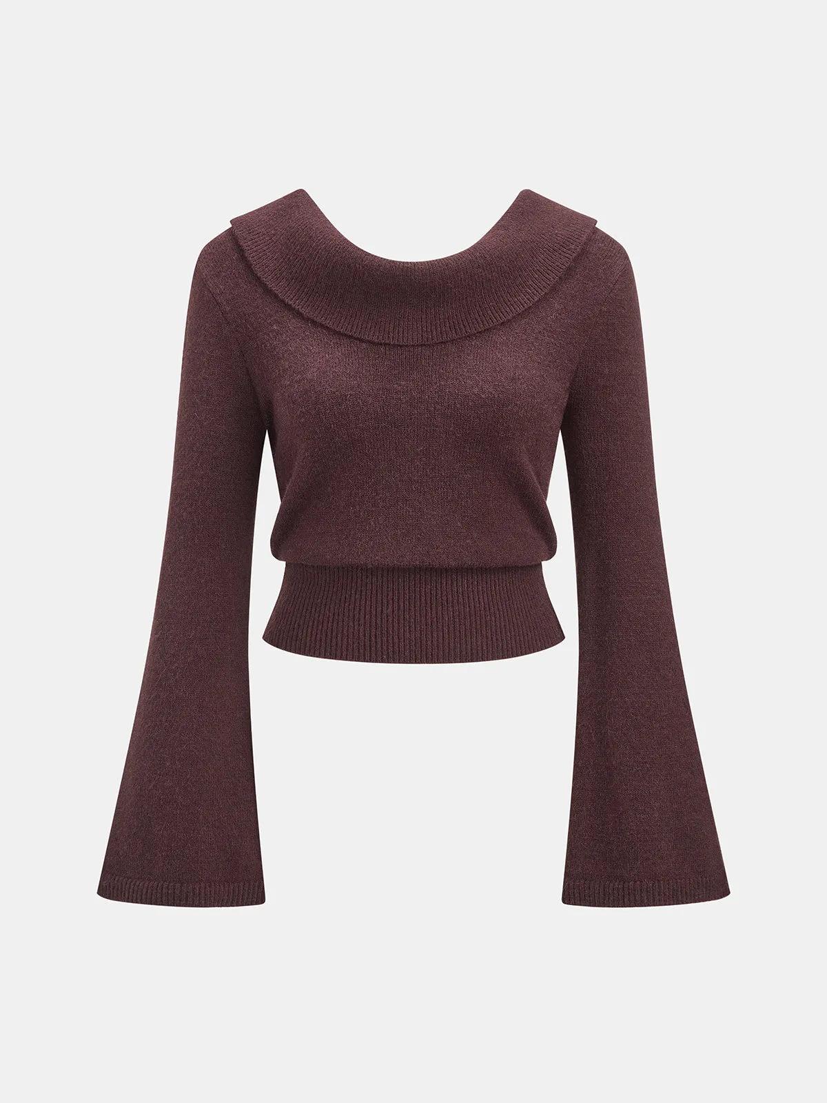 Lace Insert Cowl Back Sweater sold by COMMENSE product image thumbnail 4