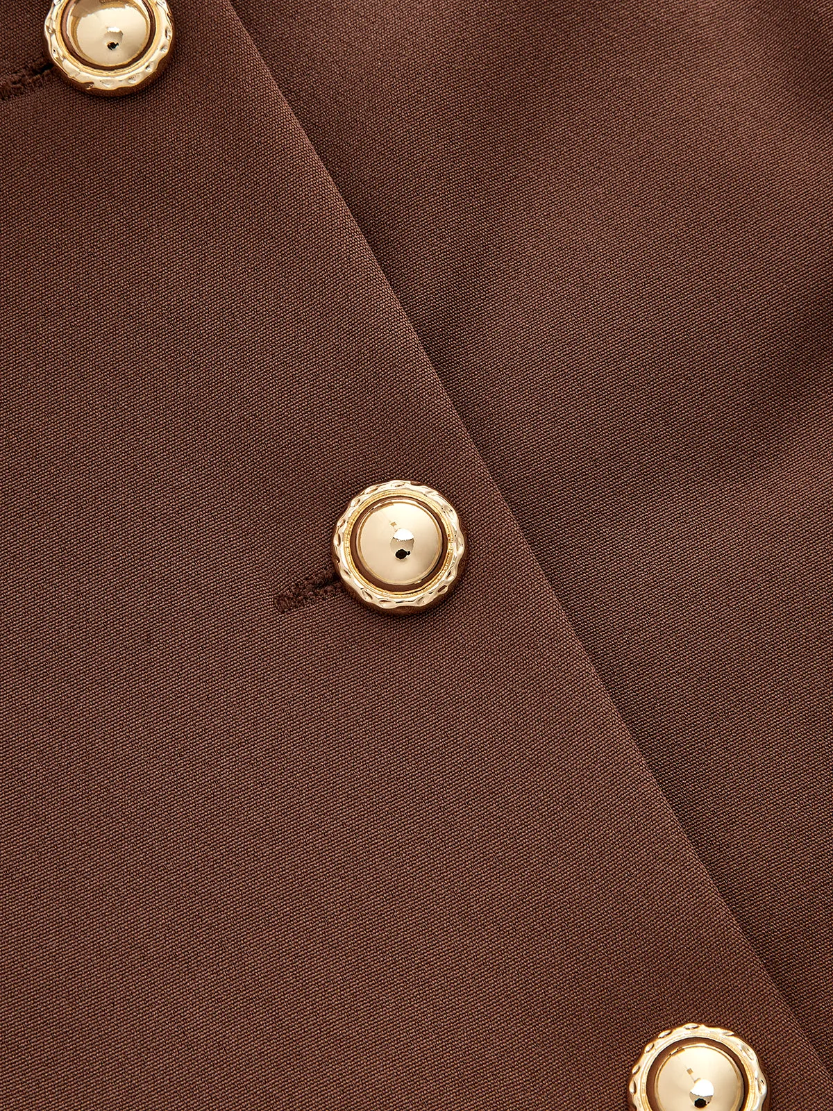 Stand Collar Metal Button Flared Mini Dress sold by COMMENSE product image thumbnail 4