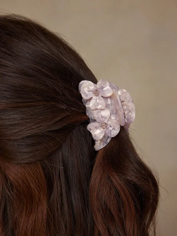 Floral Acetate Hair Claw made by COMMENSE