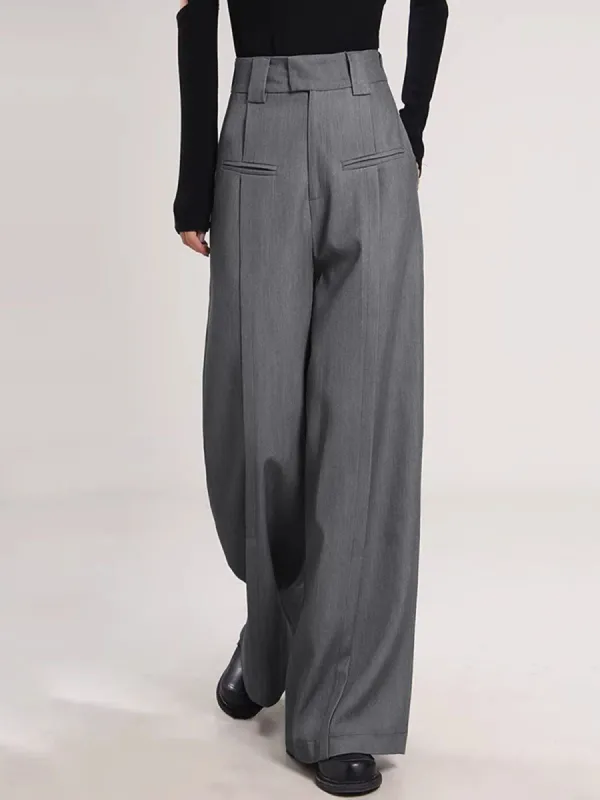 Pleated Pocket Wide Leg Pants sold by COMMENSE