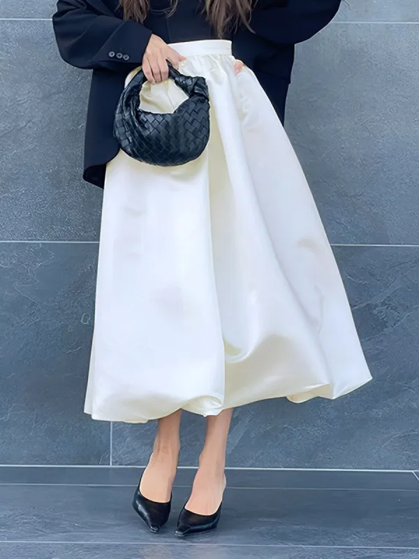 A-Line Puff Maxi Skirt sold by COMMENSE
