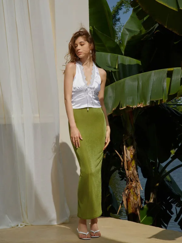 Summer Greens Maxi Skirt sold by COMMENSE