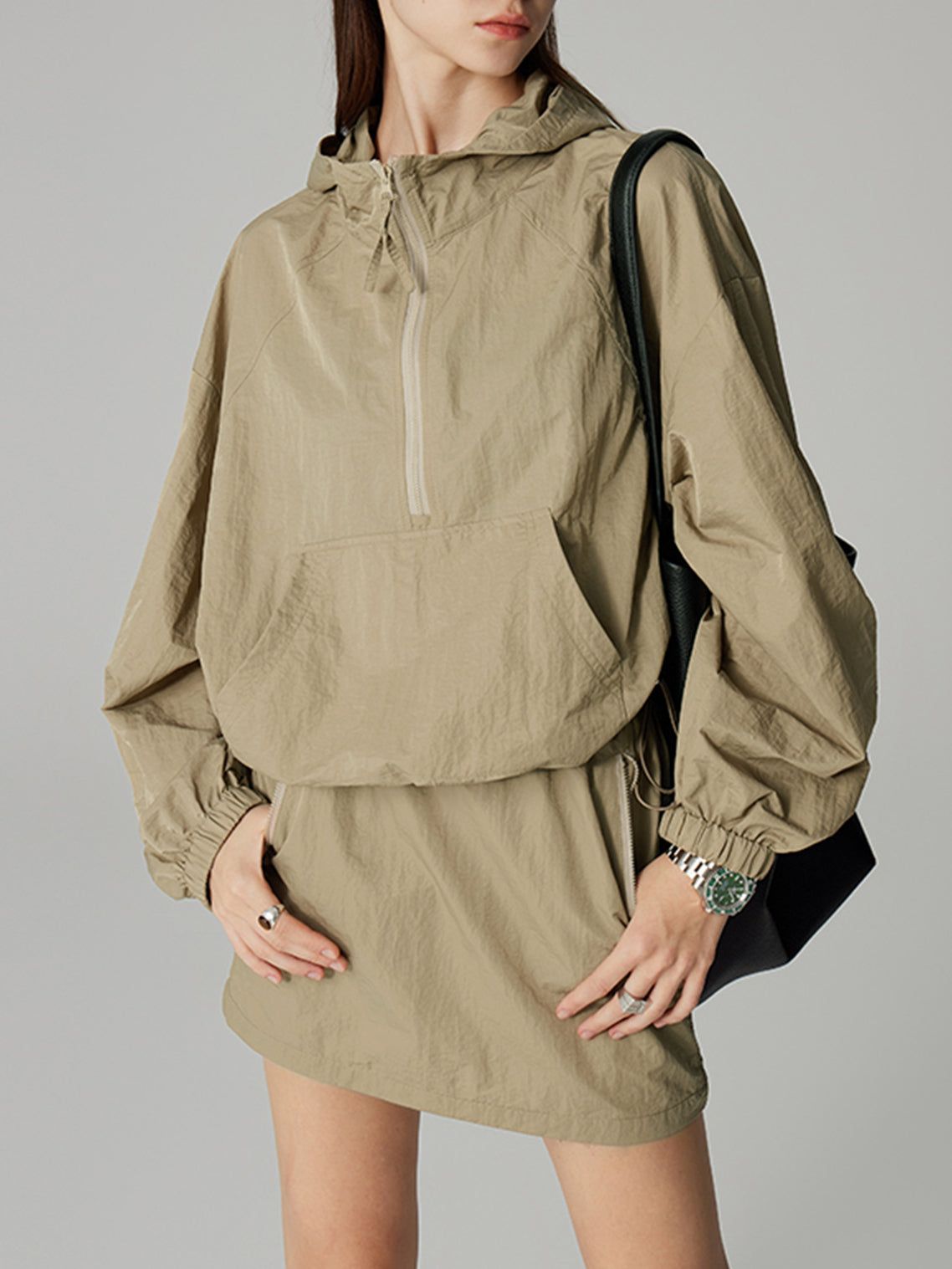 Street Hoodie Two Piece Skirt Set sold by COMMENSE