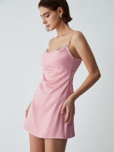 Diamante Satin Short Dress sold by COMMENSE