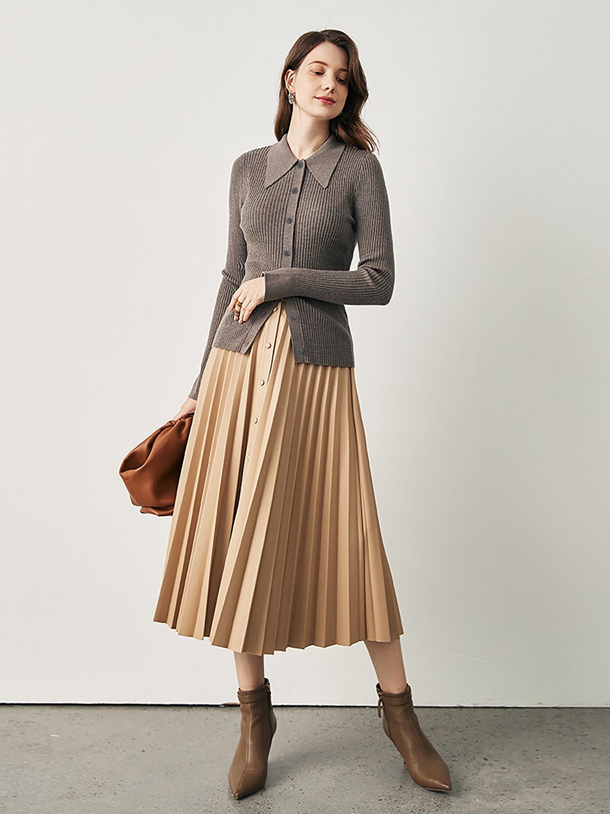 Collared Textured Cardigan sold by COMMENSE product image thumbnail 5