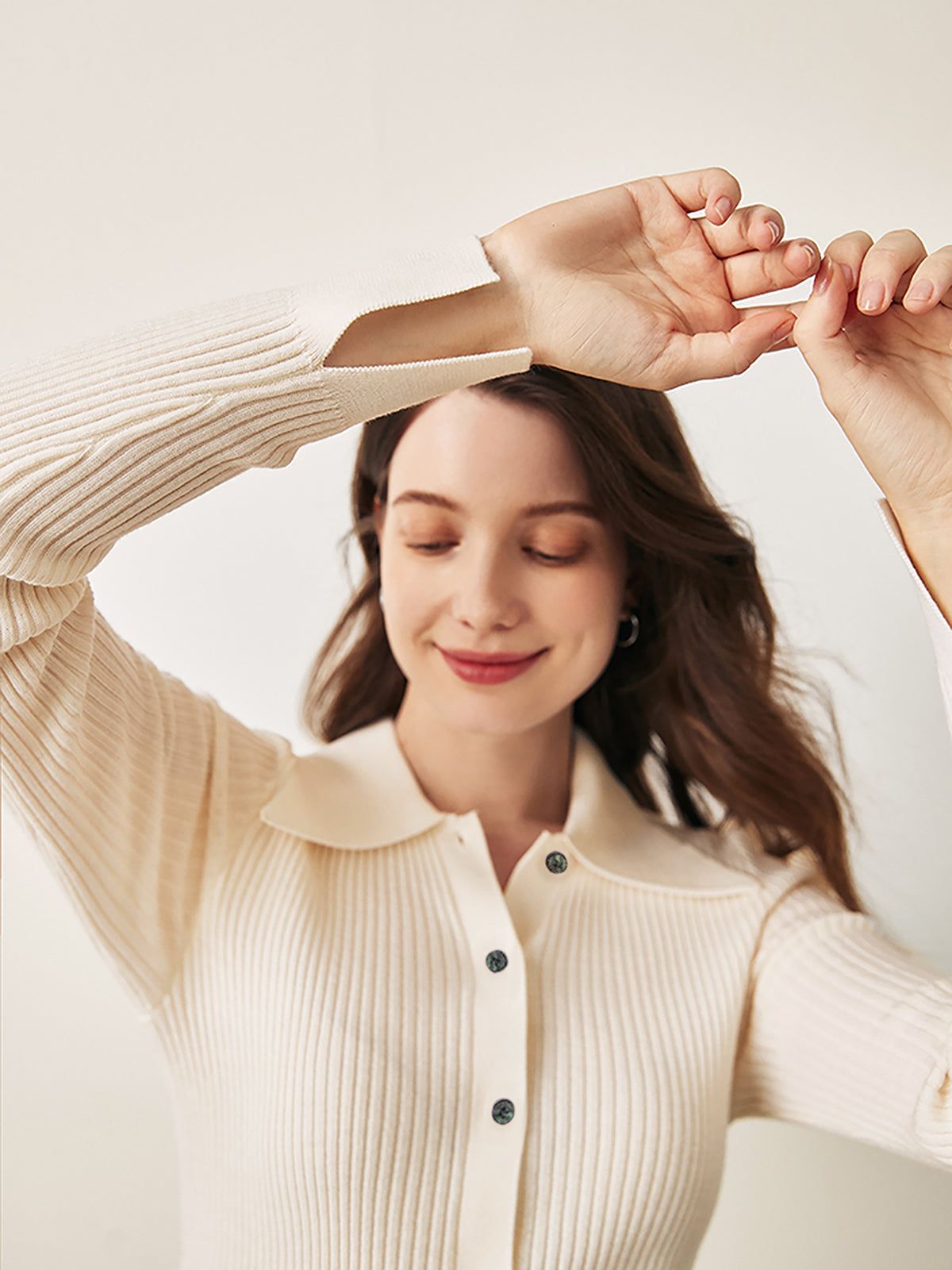 Collared Textured Cardigan sold by COMMENSE product image thumbnail 2