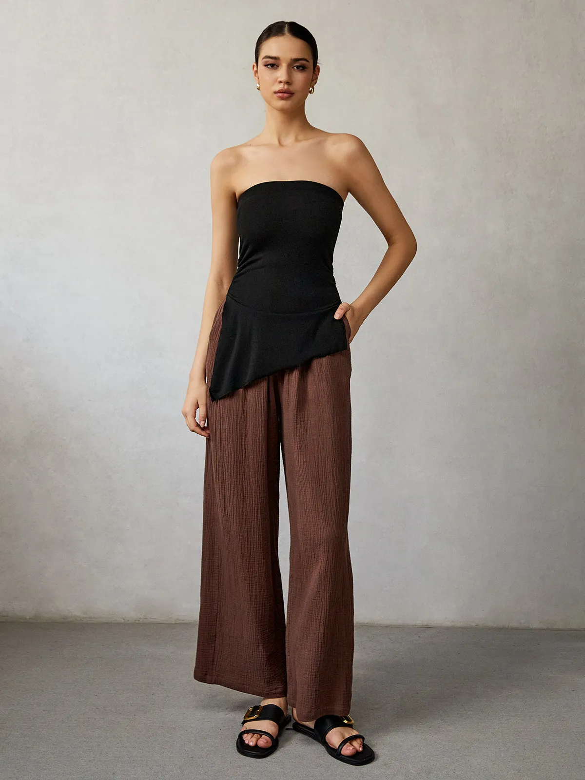 Split Plain Tube Top sold by COMMENSE product image thumbnail 4
