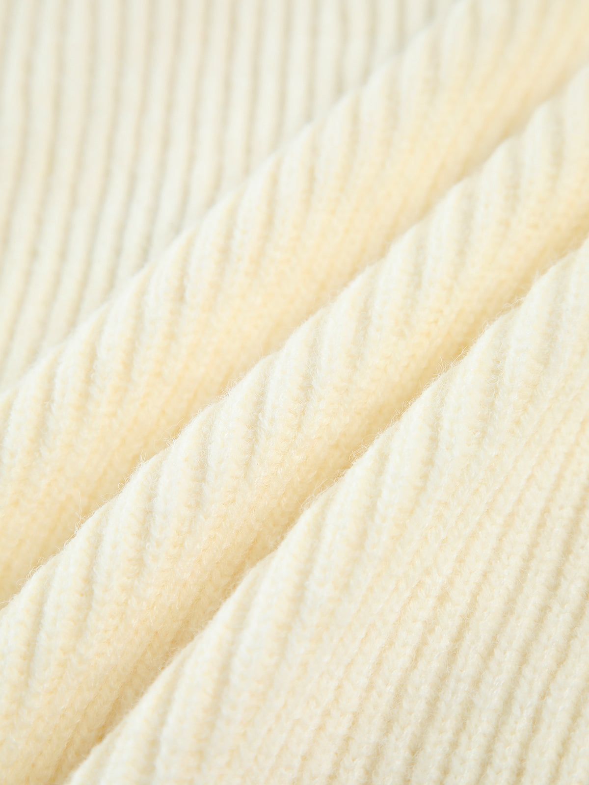 Cream Open Collar Button Down Sweater sold by COMMENSE product image thumbnail 5