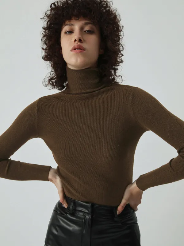 Minimalism Mock Neck Long Sleeve Top sold by COMMENSE