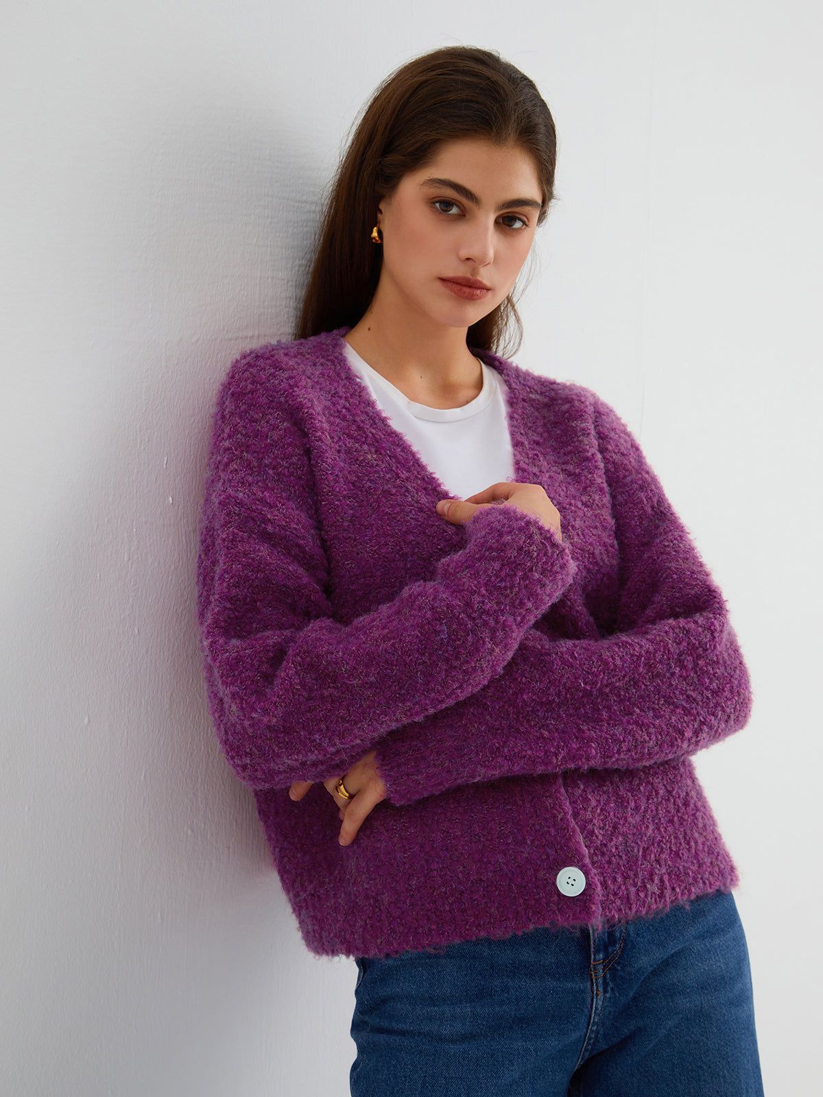 Blueberry Oversized Cardigan sold by COMMENSE product image thumbnail 2
