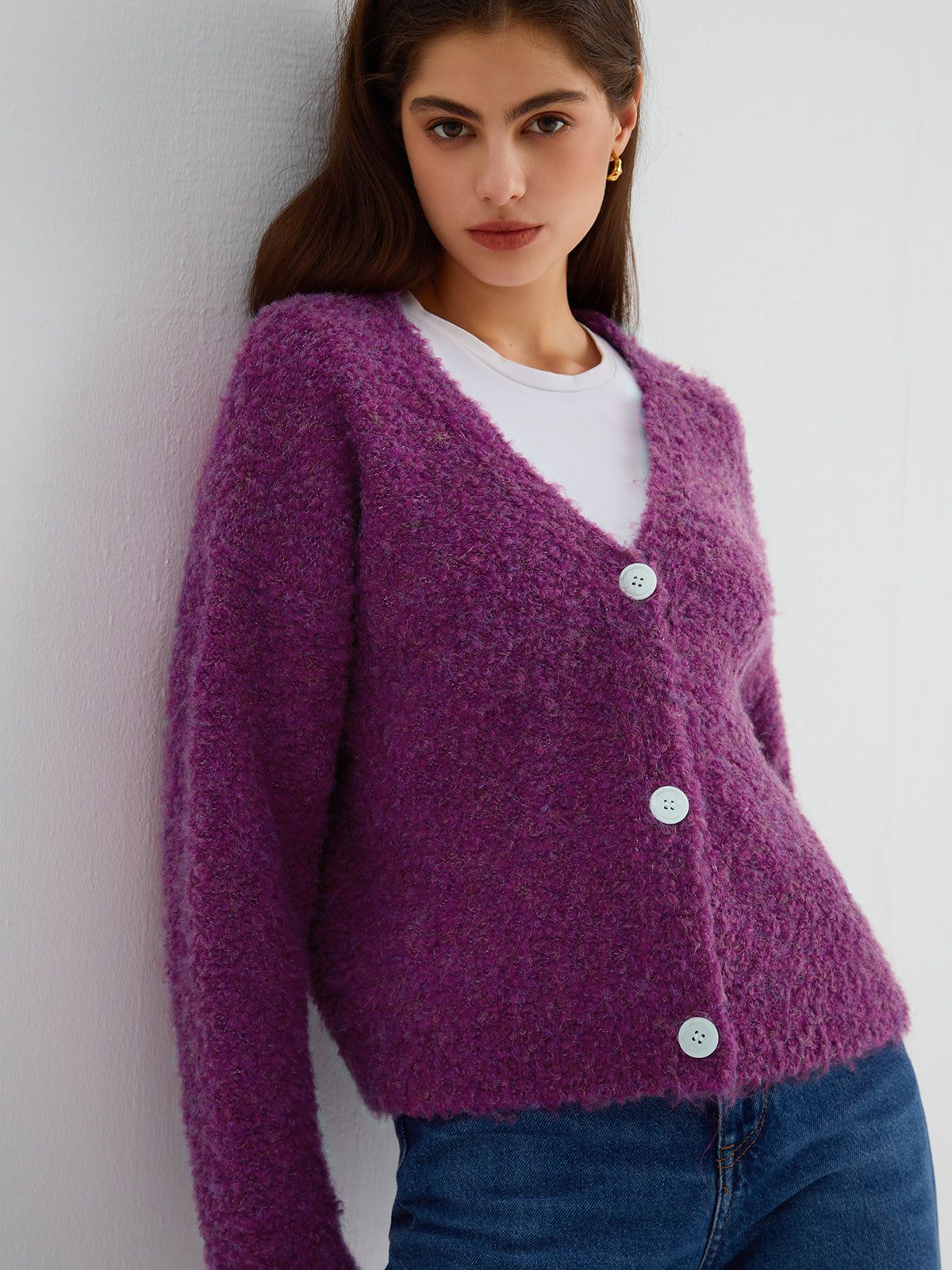 Blueberry Oversized Cardigan sold by COMMENSE product image thumbnail 3