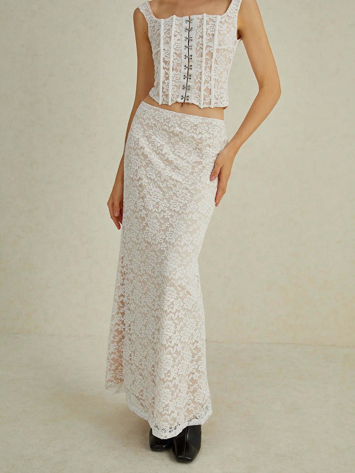 Elegant Lace Skirt Set sold by COMMENSE product image thumbnail 5