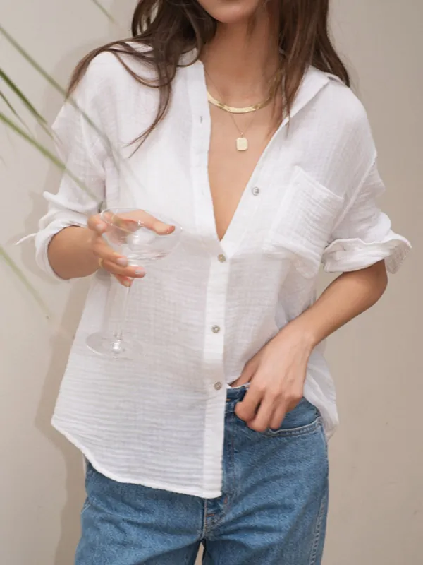 Leisure Cotton Button Down Shirt sold by COMMENSE