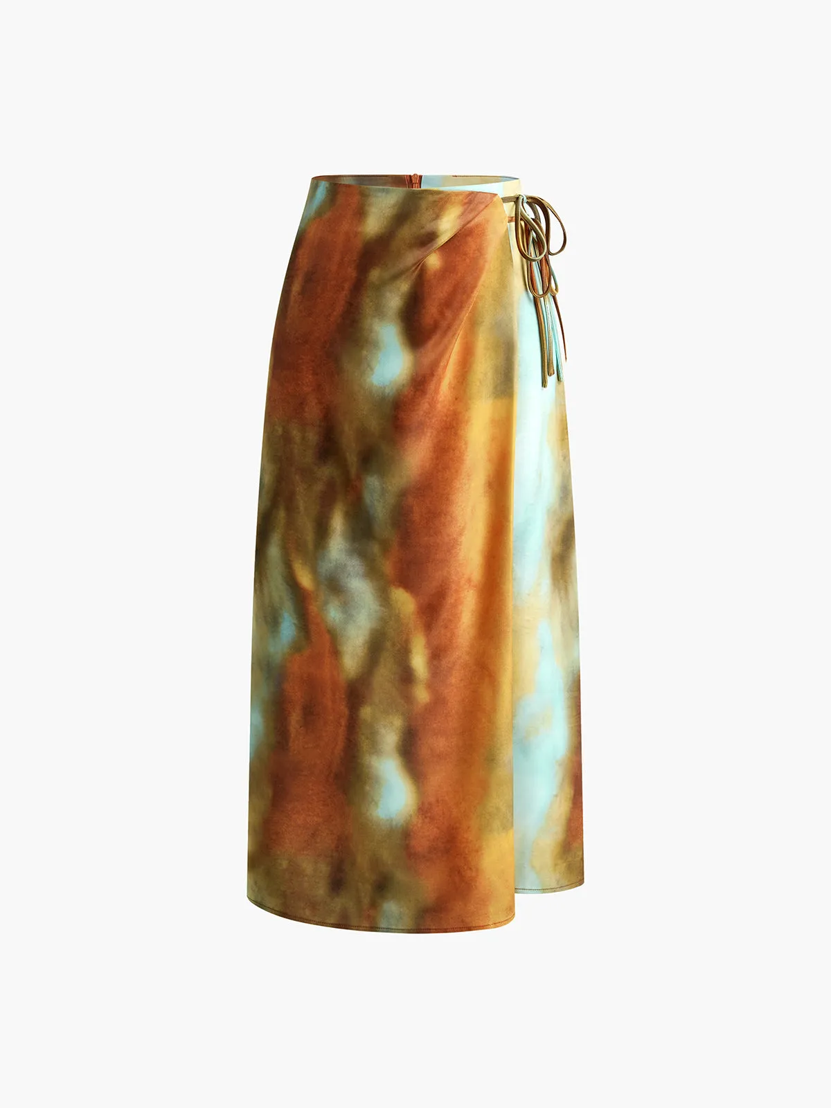 Floral Drawstring Skirt sold by COMMENSE