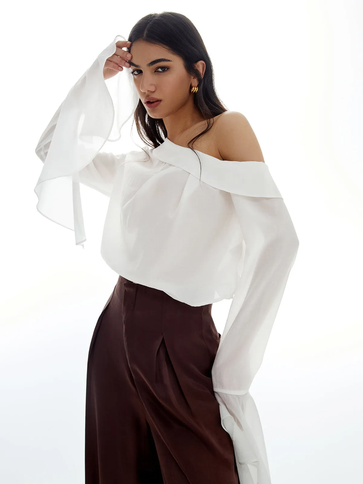 Sheer Mesh Long Sleeve Shirt sold by COMMENSE product image thumbnail 3