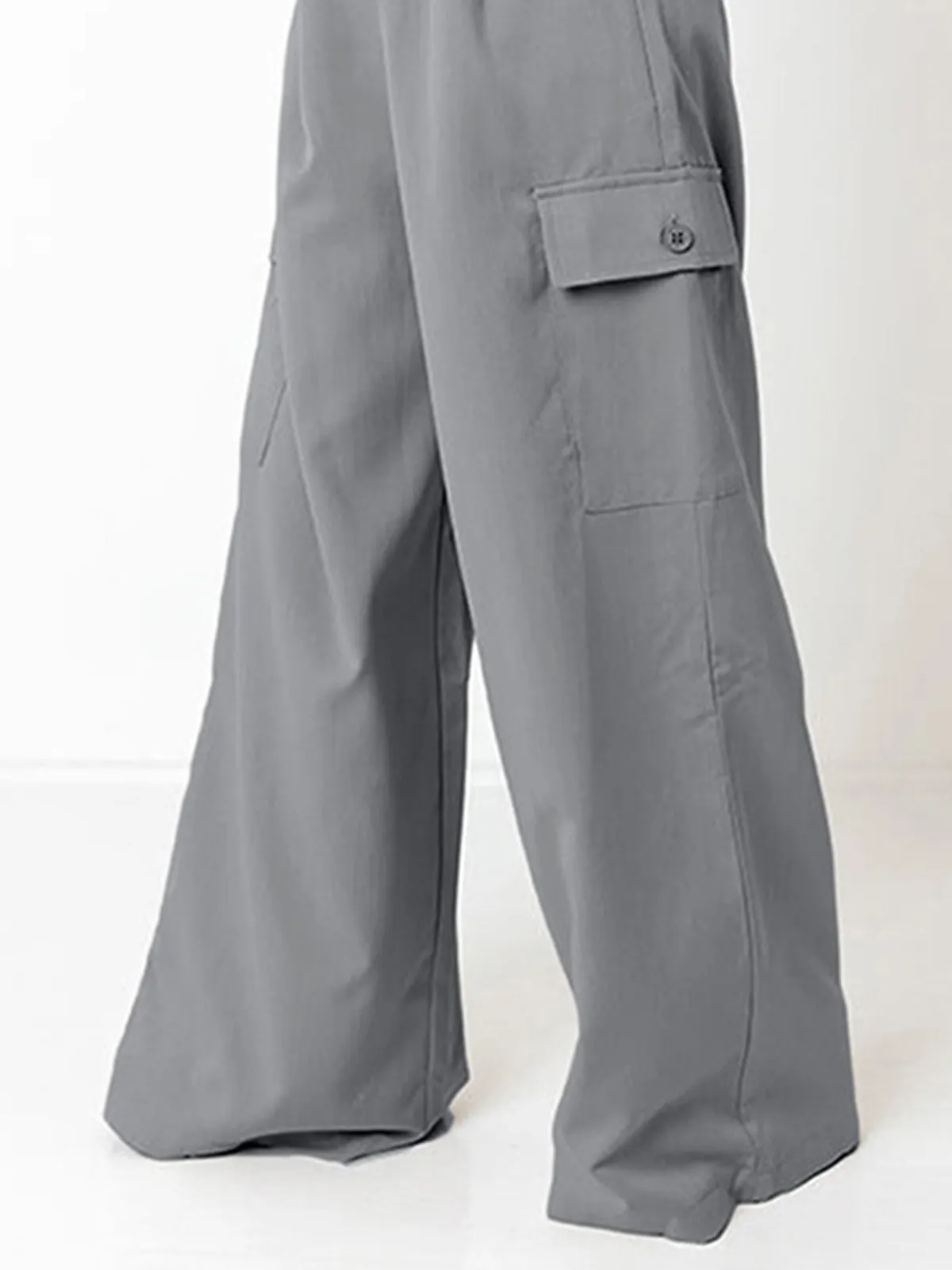 Large Pocket Wide Leg Pants sold by COMMENSE product image thumbnail 4