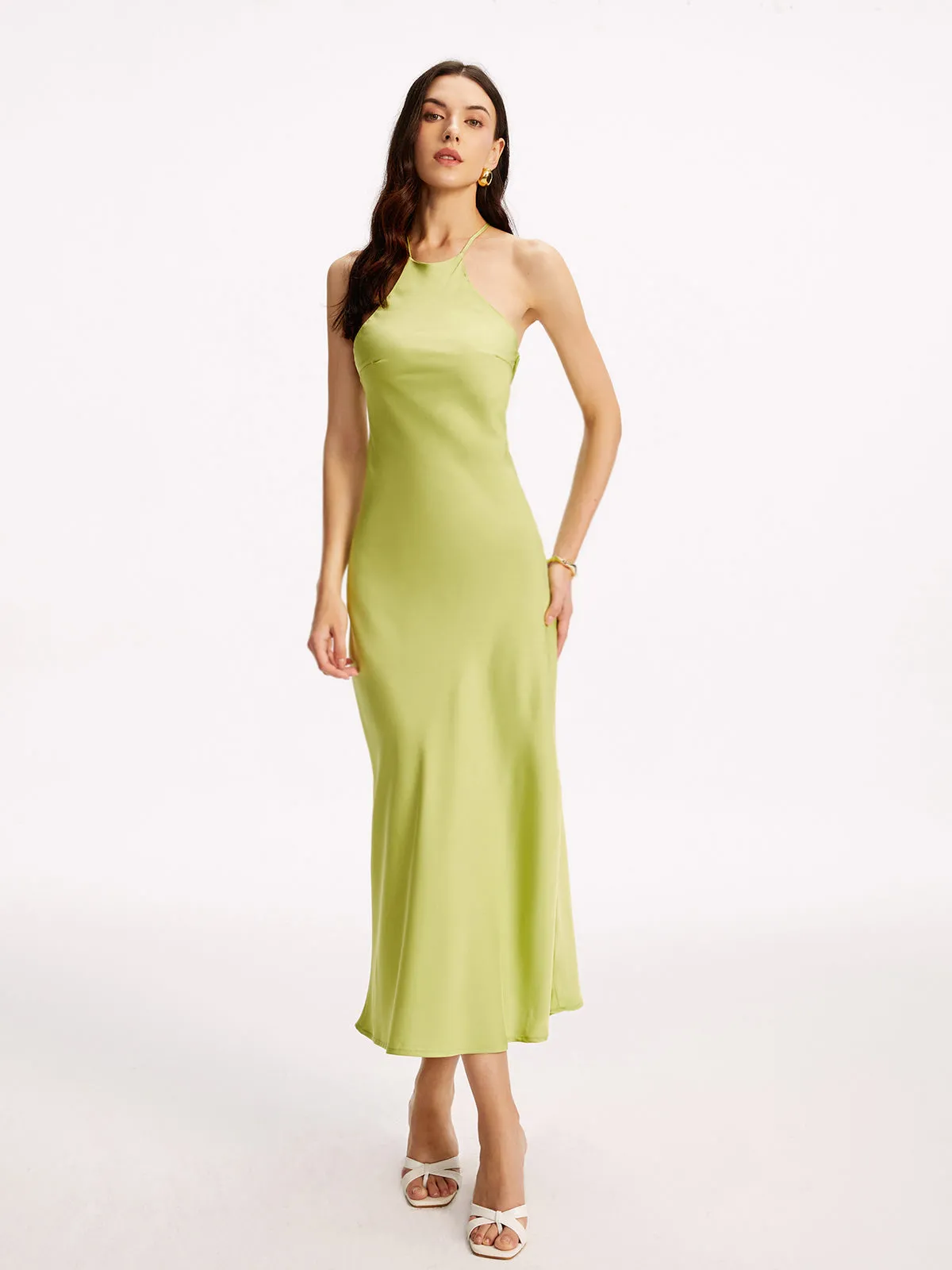 Halter Backless Midi Dress sold by COMMENSE product image thumbnail 2
