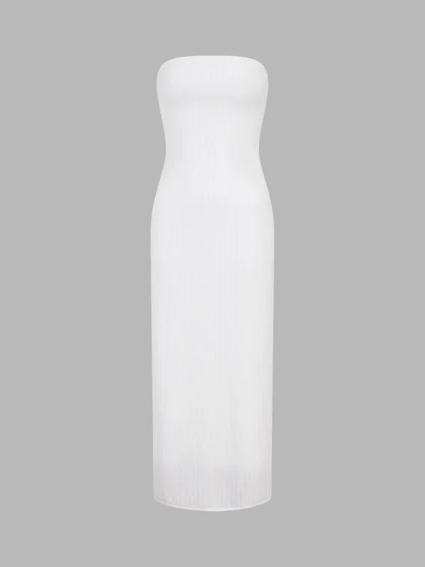 Textured Tube Midi Dress sold by COMMENSE