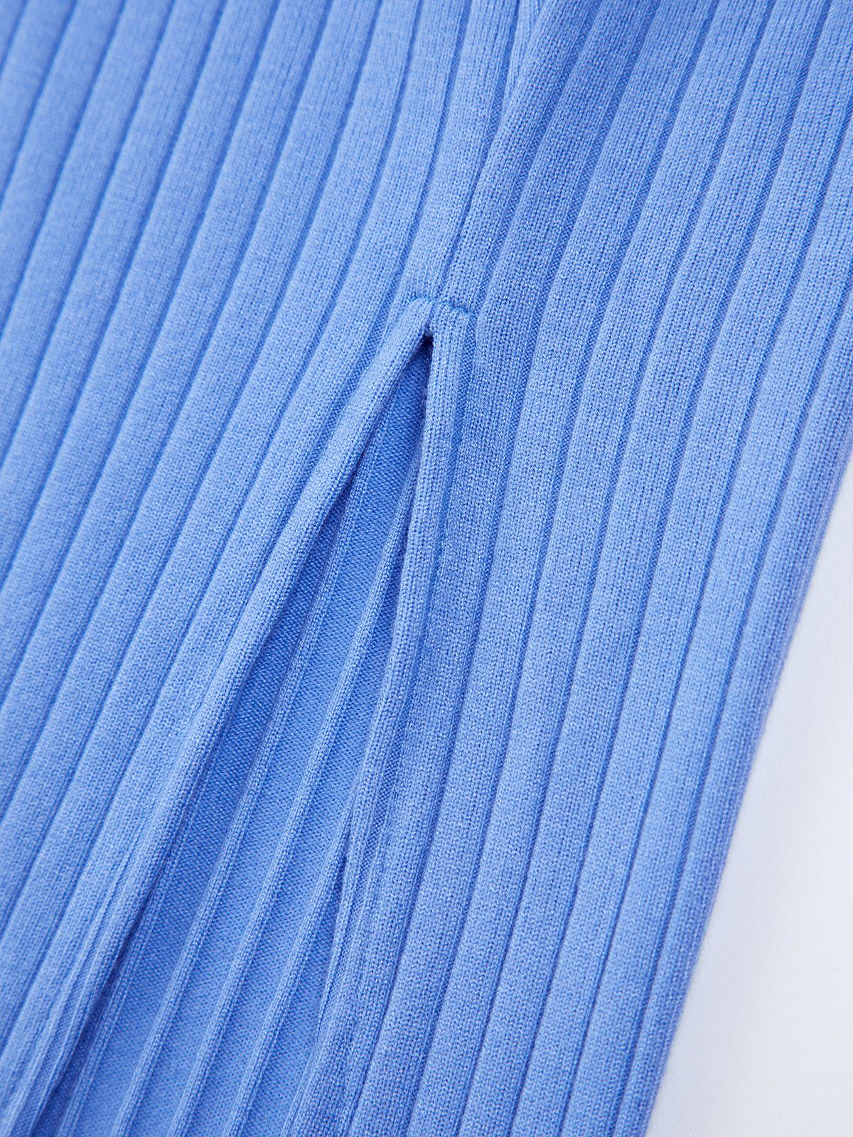 Casual Ribbed Short Sleeve Slit Long Dress sold by COMMENSE product image thumbnail 9