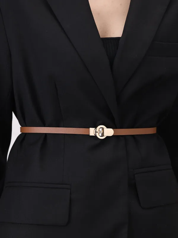 Hook Buckle Skinny Belt sold by COMMENSE