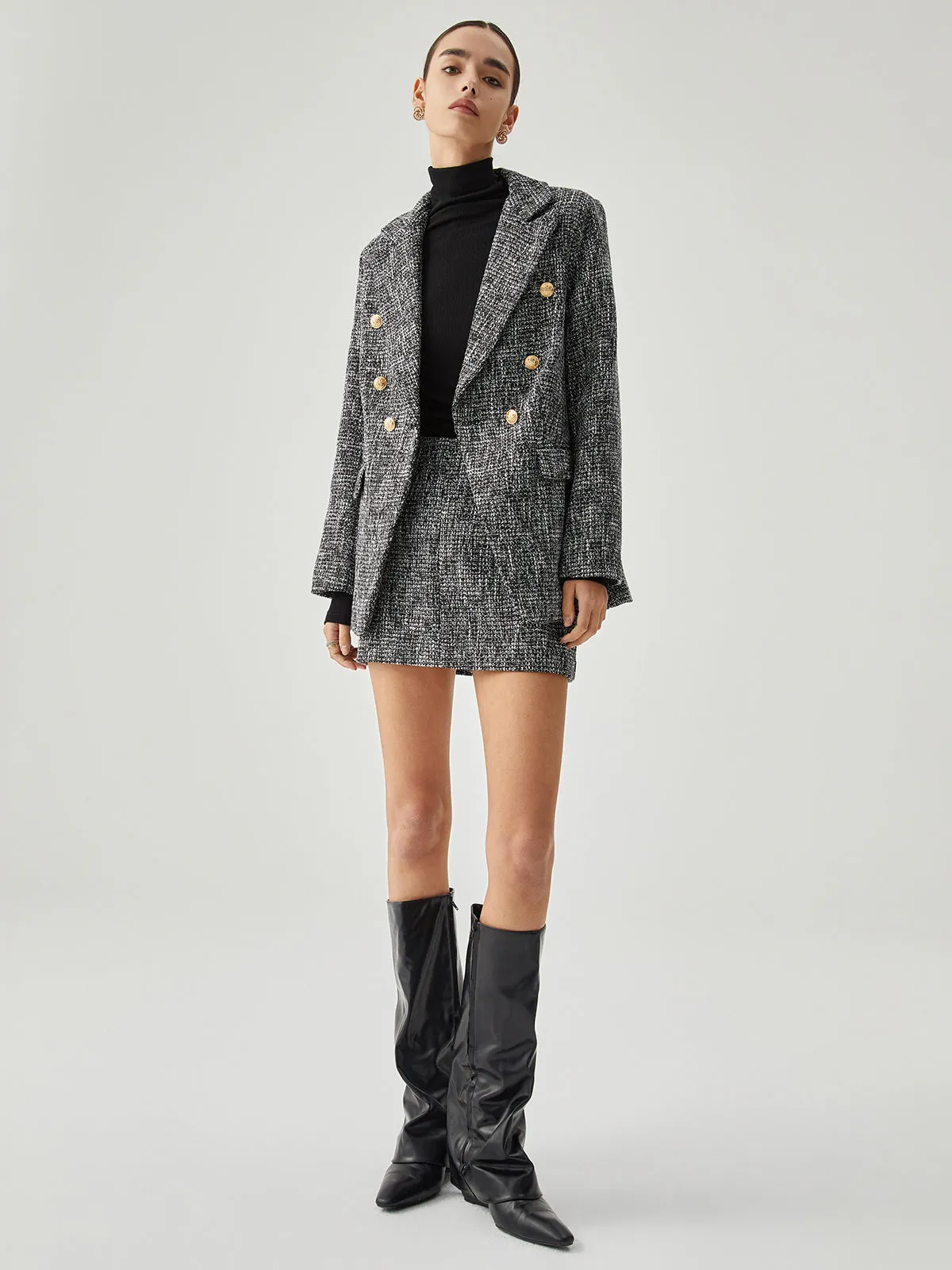 Tweed Button Detail Blazer sold by COMMENSE product image thumbnail 5