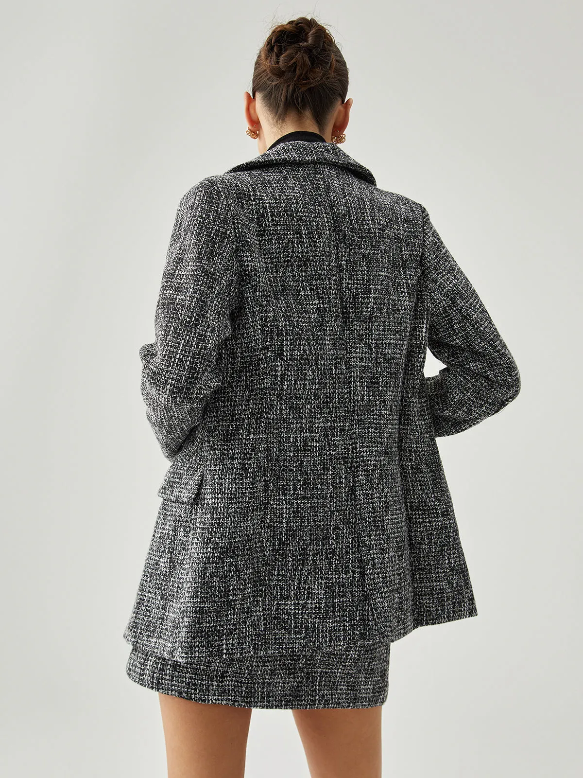 Tweed Button Detail Blazer sold by COMMENSE product image thumbnail 3