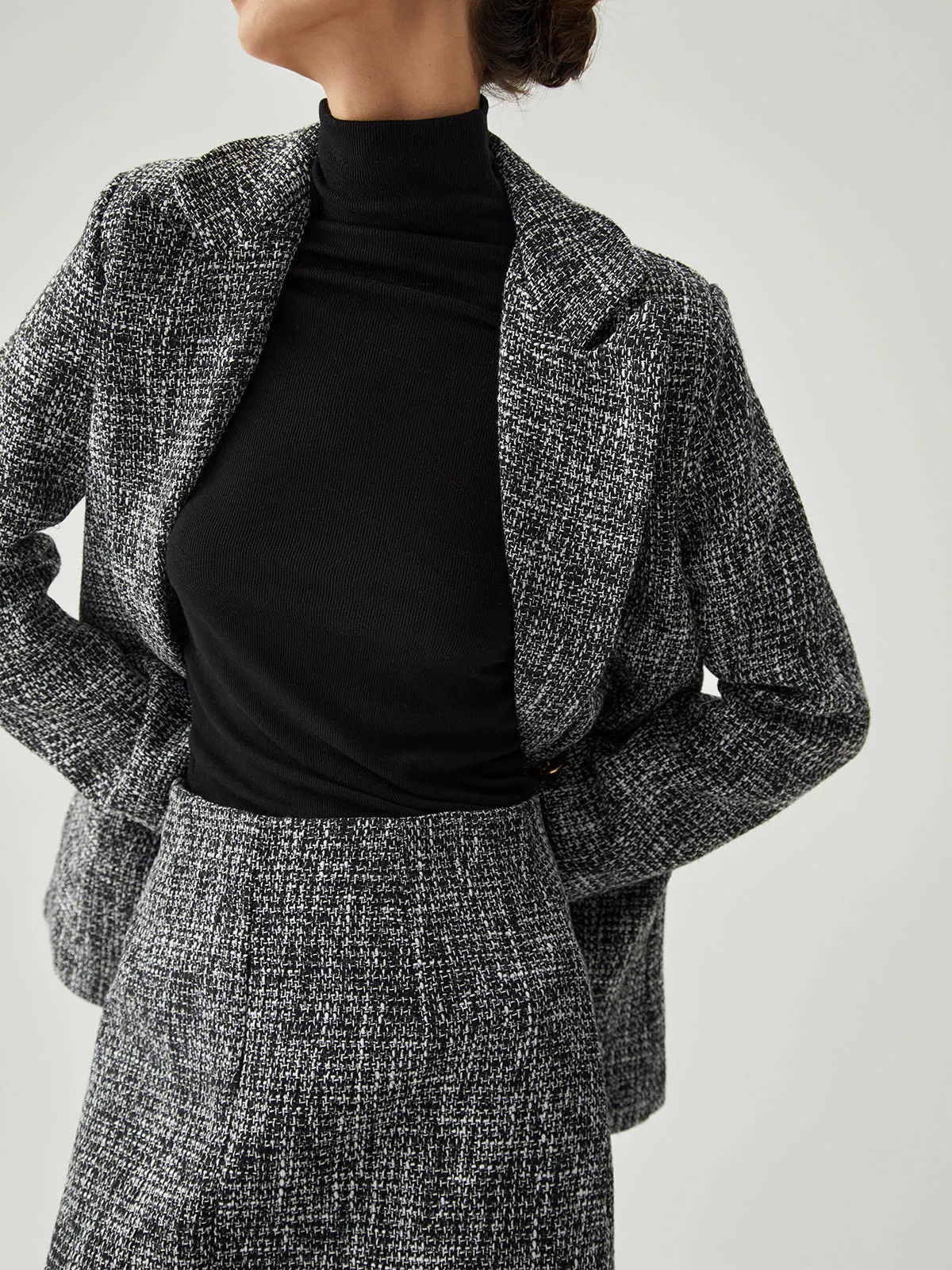 Tweed Button Detail Blazer sold by COMMENSE product image thumbnail 4