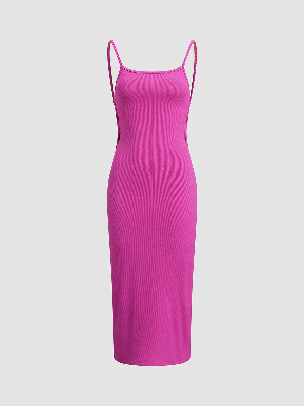 Back Cross Bodycon Strap Long Dress sold by COMMENSE