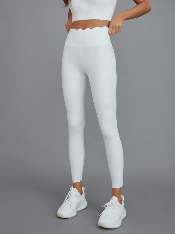 Scalloped Trim Leggings sold by COMMENSE