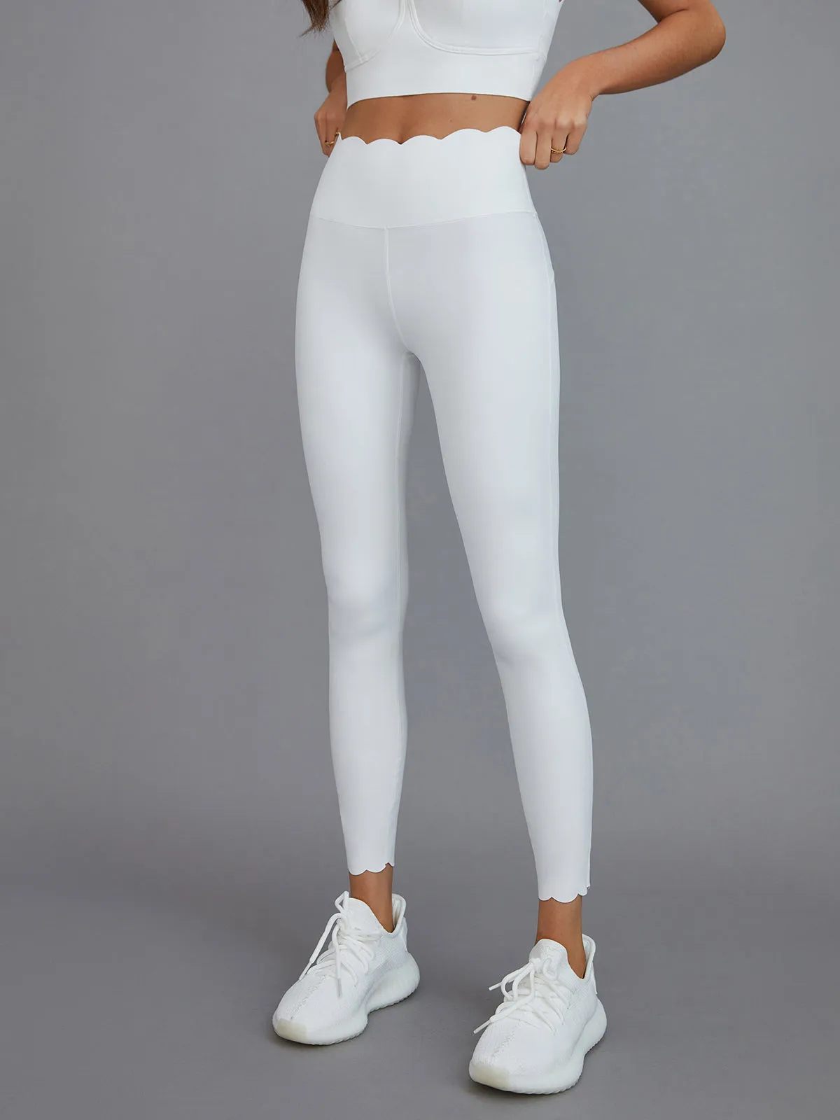 Scalloped Trim Leggings sold by COMMENSE
