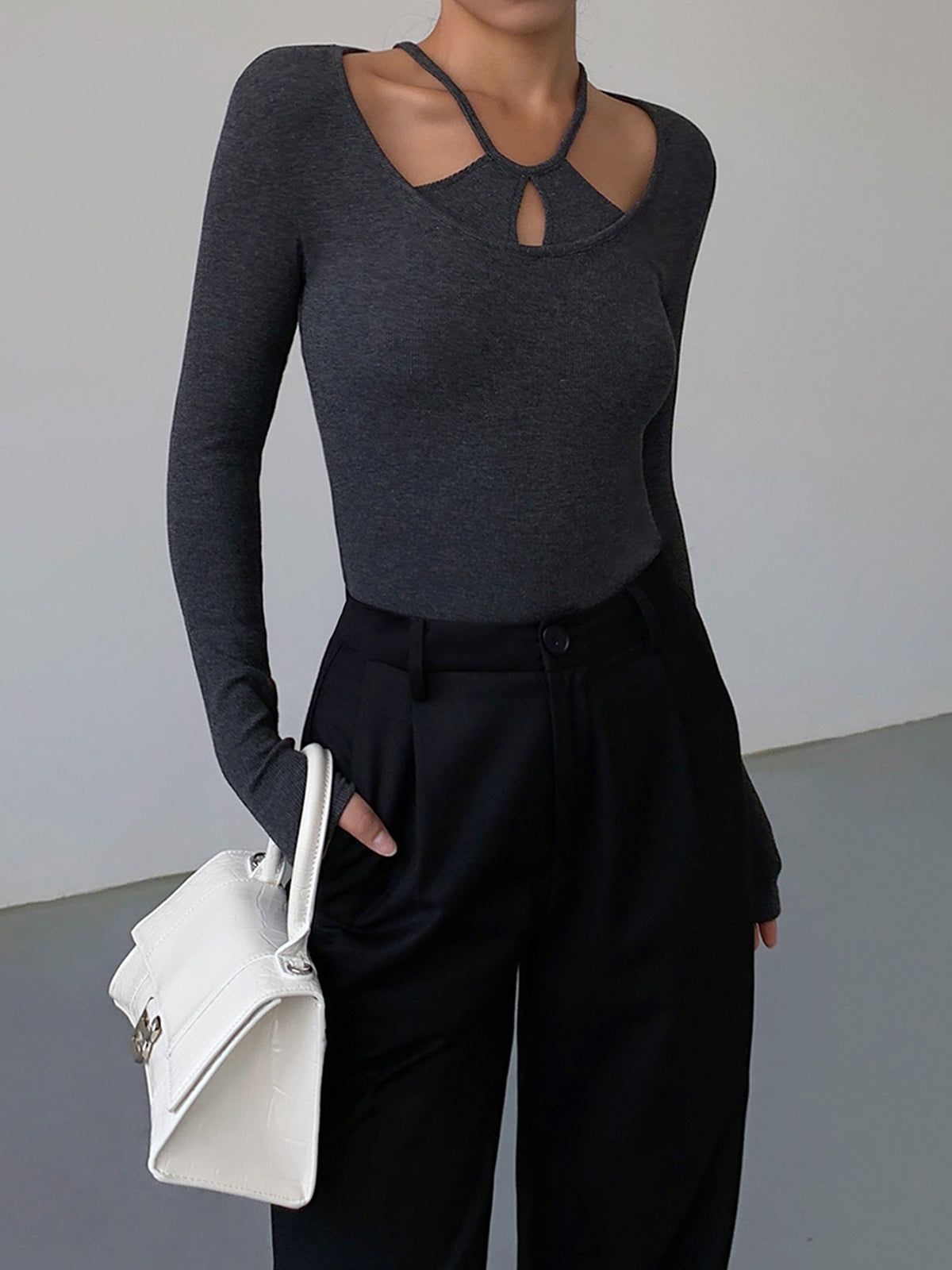 Halter Petals Long Sleeve Shirt sold by COMMENSE product image thumbnail 8
