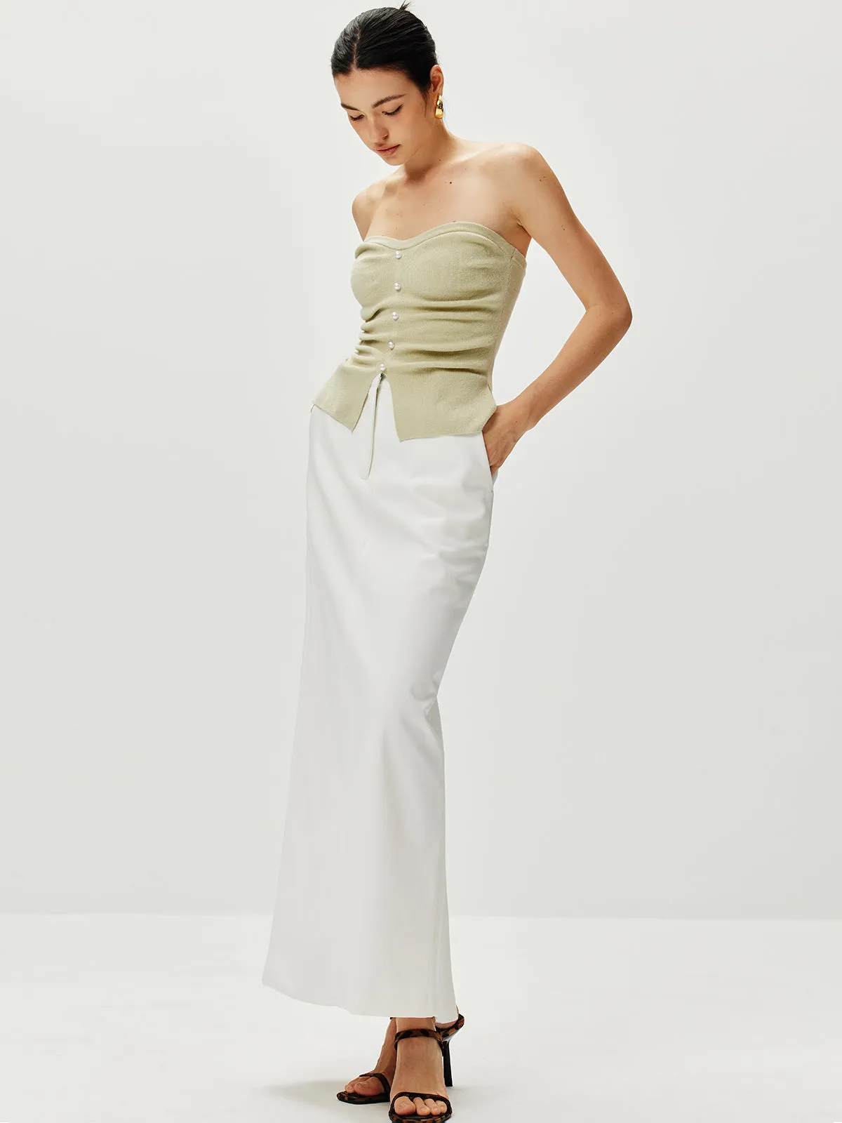 Strapless Split Pearl Sweater Vest sold by COMMENSE product image thumbnail 5