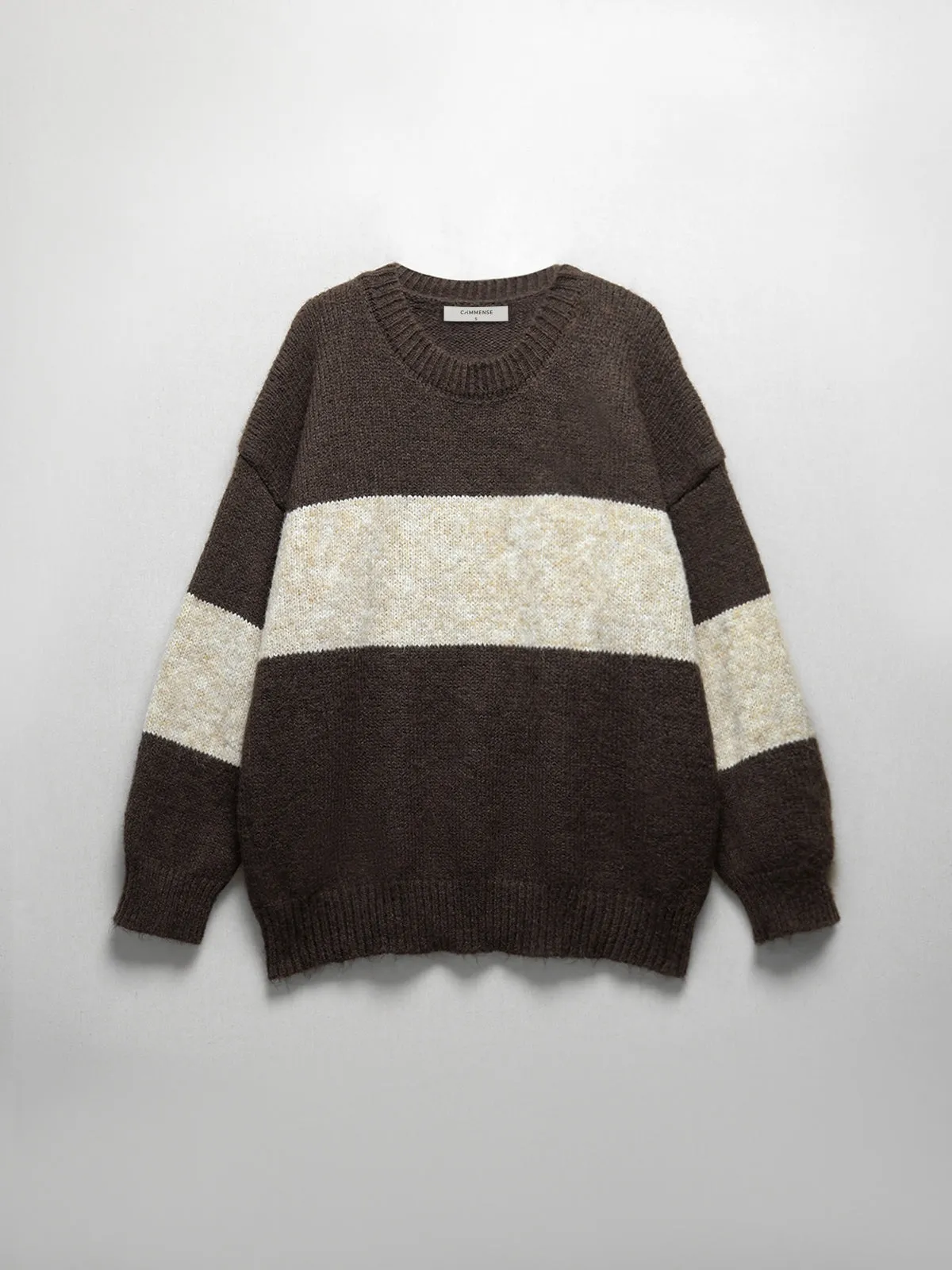 Chocolate Stripe Sweater sold by COMMENSE