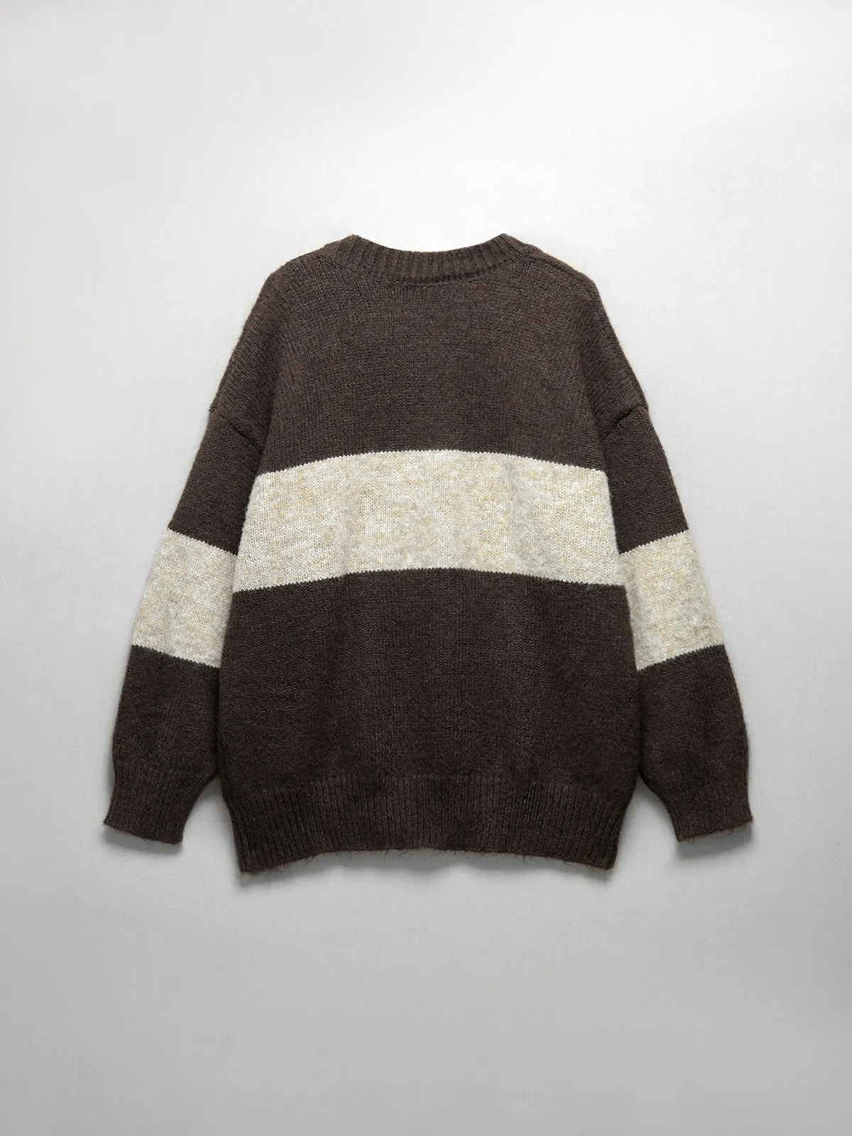 Chocolate Stripe Sweater sold by COMMENSE product image thumbnail 2