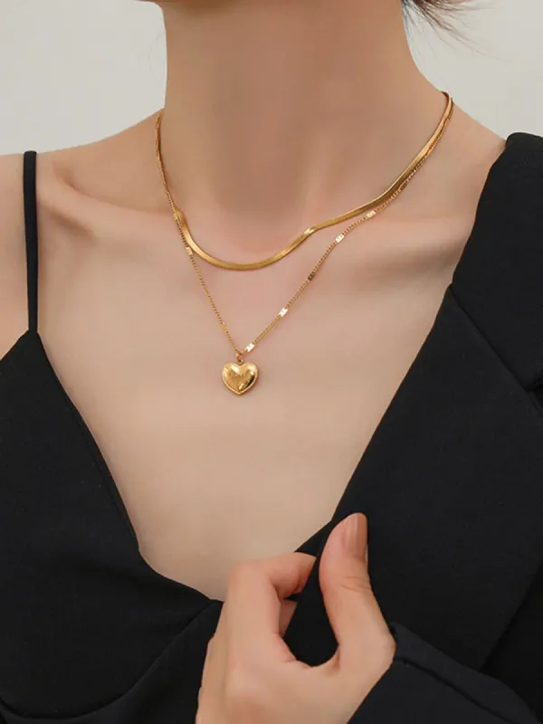 Heartstopper Double Layered Necklace sold by COMMENSE