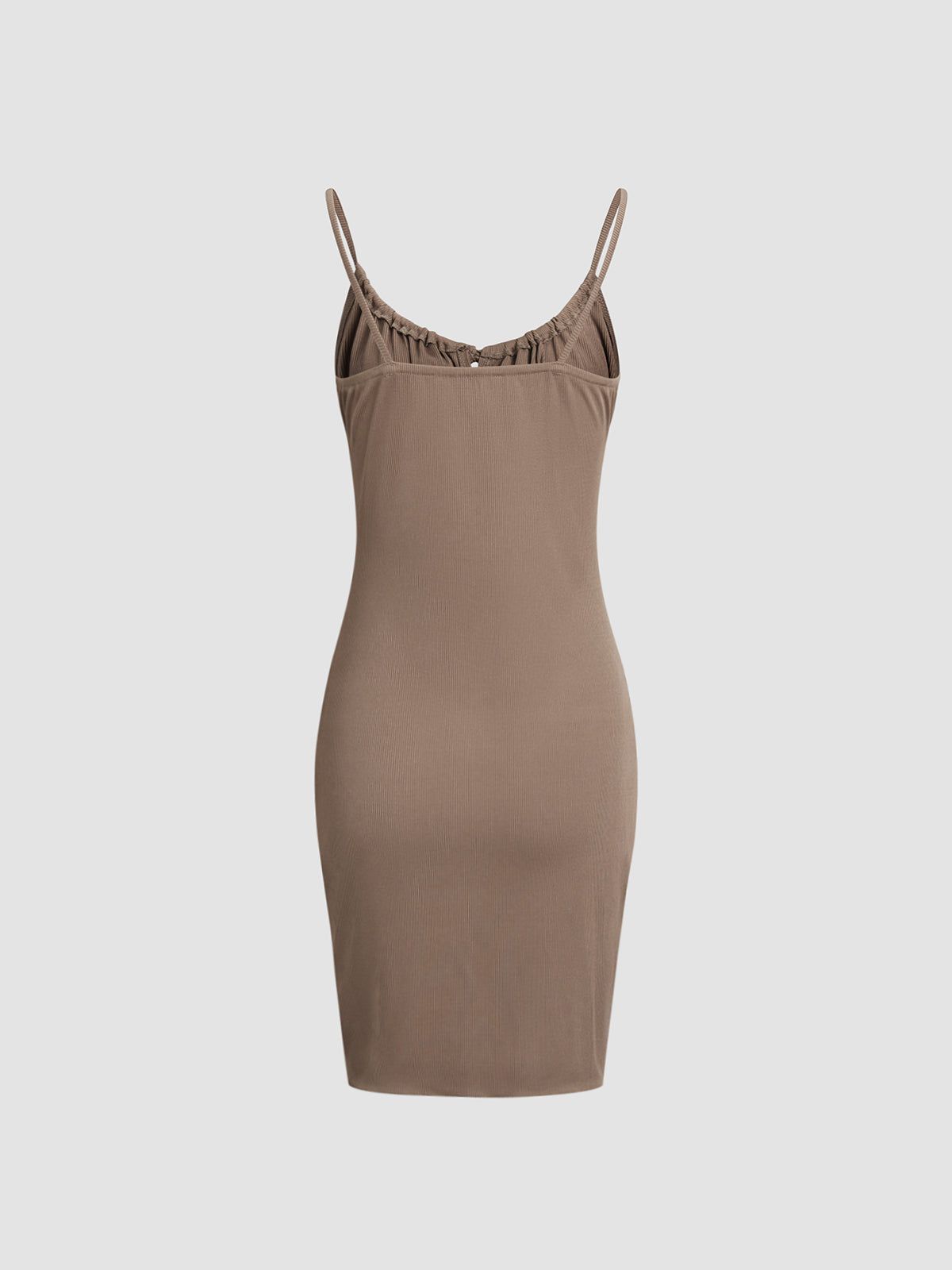 Tie Front Bodycon Short Dress sold by COMMENSE product image thumbnail 4
