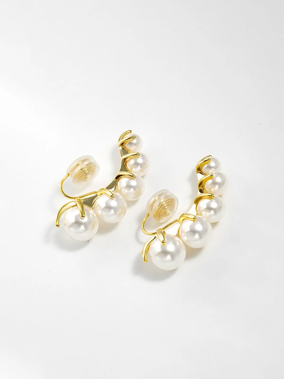 Pearl Clip Earrings With Spacer sold by COMMENSE product image thumbnail 2