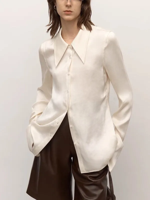 Button-down Collar Long Sleeve Shirt sold by COMMENSE