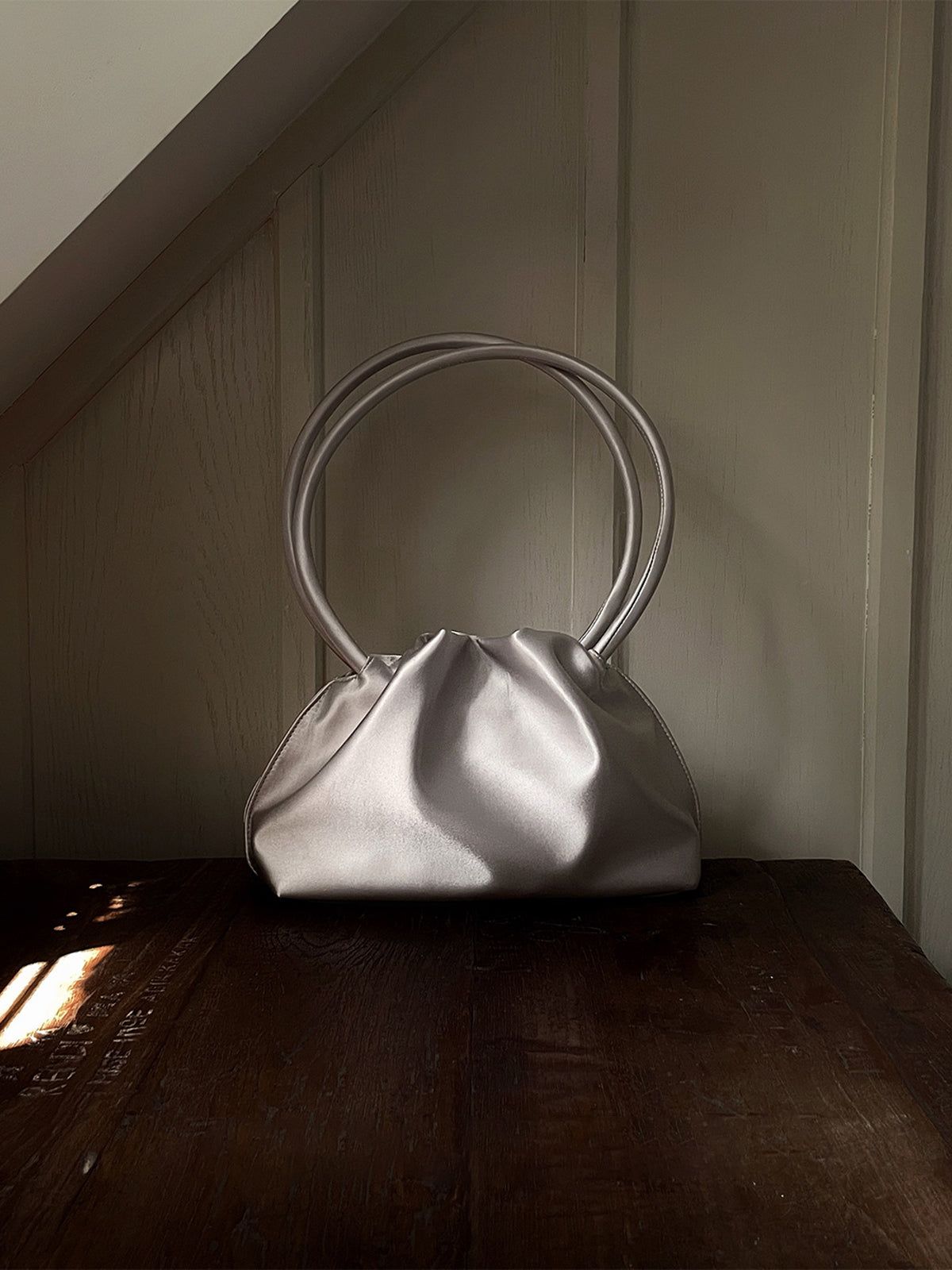 Silver Ruched Cloudy Bag sold by COMMENSE product image thumbnail 3