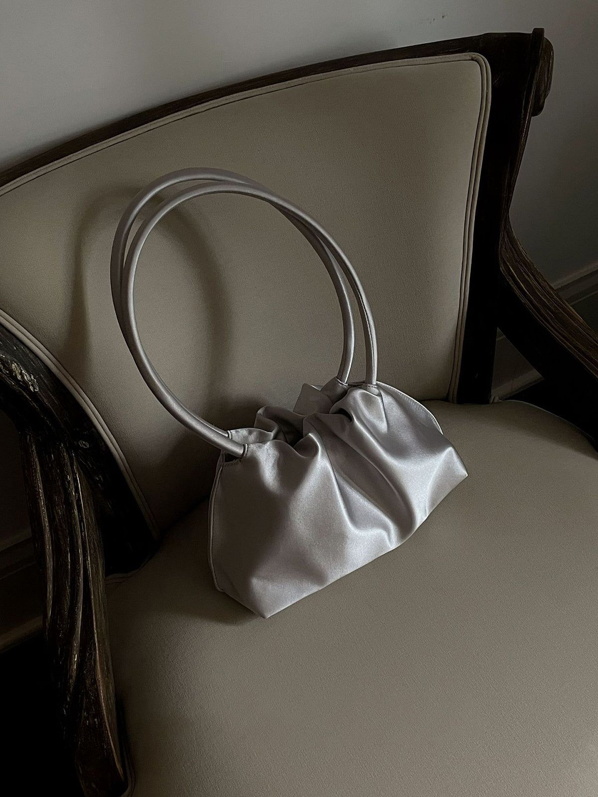 Silver Ruched Cloudy Bag sold by COMMENSE product image thumbnail 4