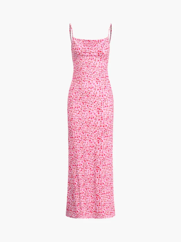 Summer Crush Floral Print Backless Cami Long Dress sold by COMMENSE