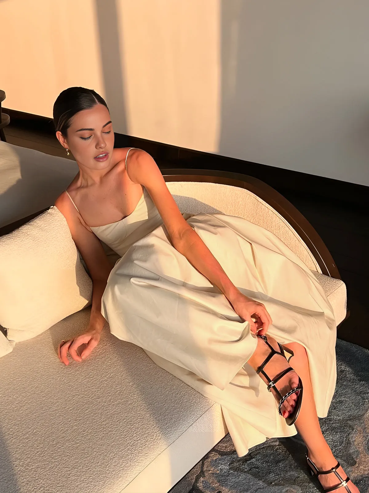 Pleated Cami Long Dress sold by COMMENSE product image thumbnail 4