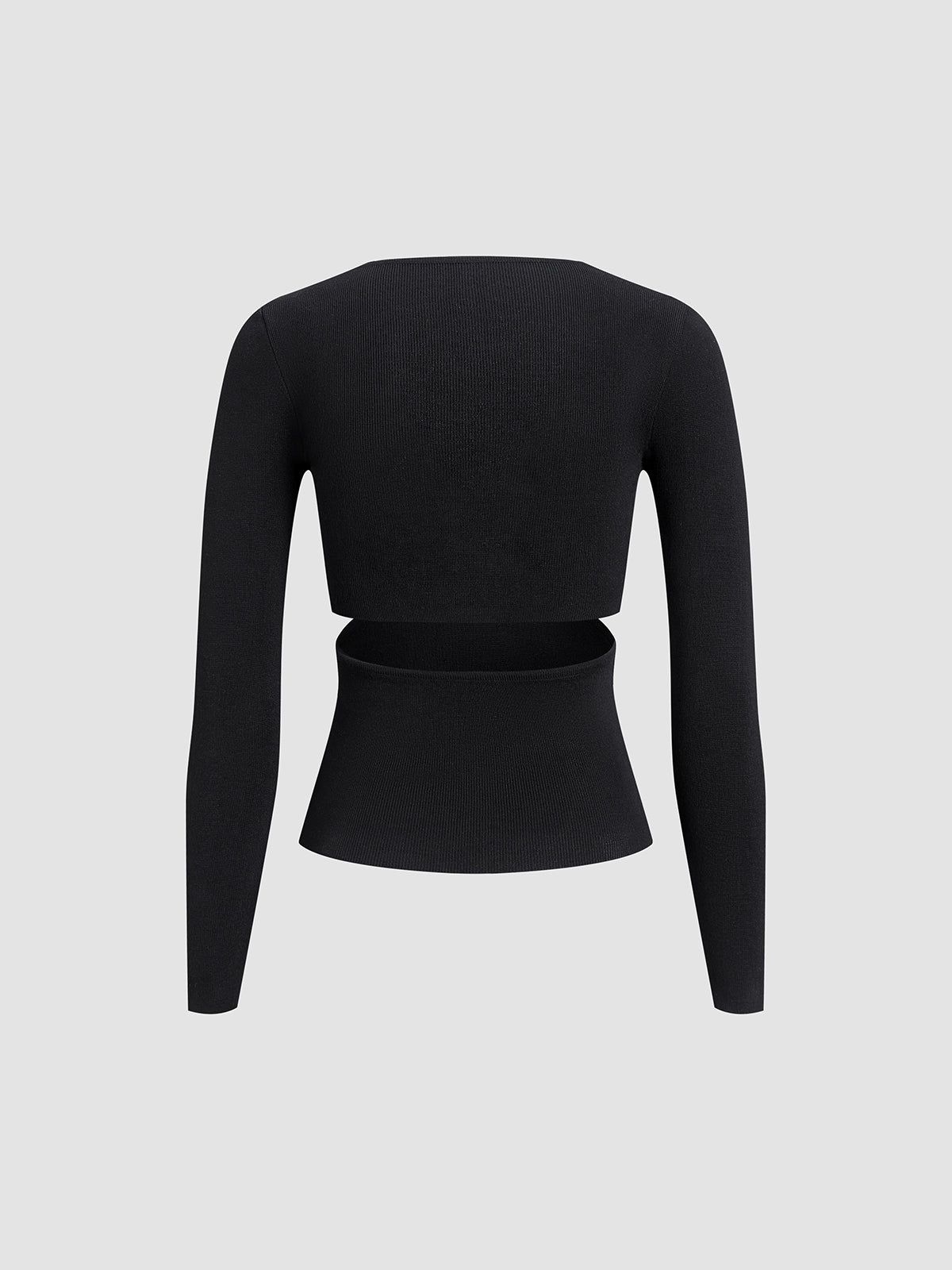 Keyhole Cutout Long Sleeve Shirt sold by COMMENSE product image thumbnail 4