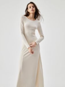 Cut Out Open Back Tied Crew Neck Maxi Dress sold by COMMENSE