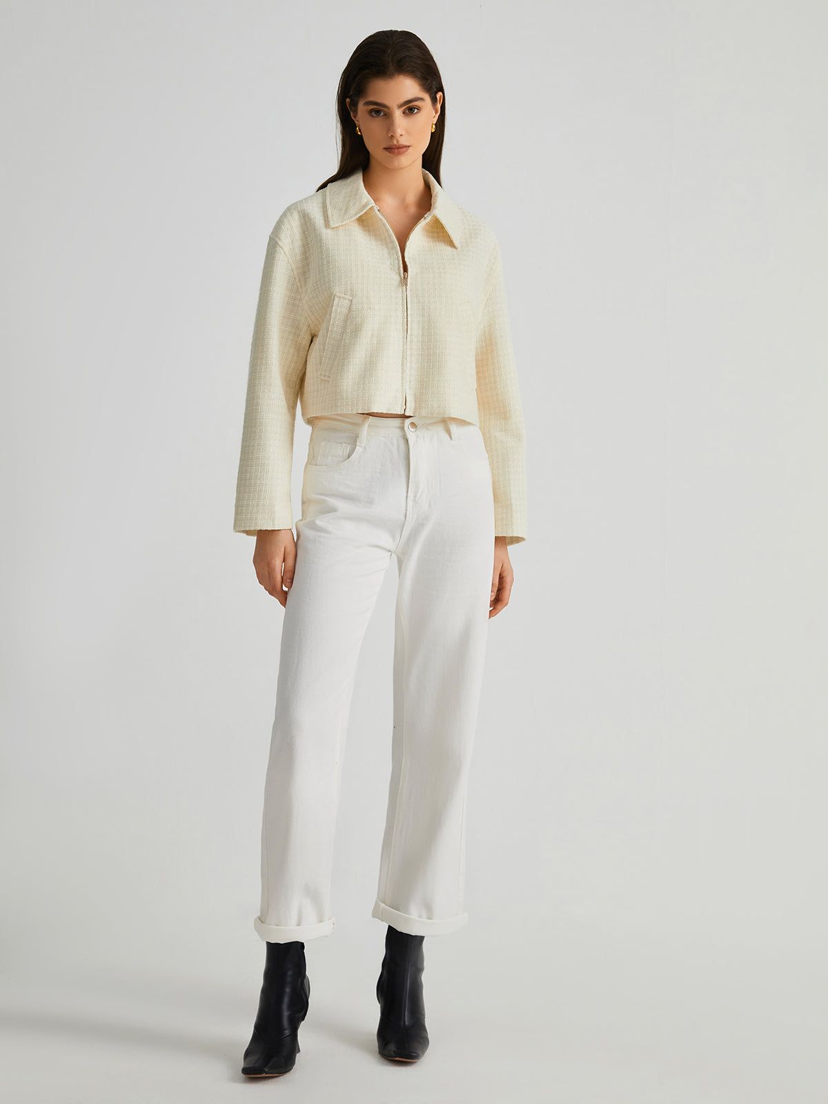 Tweed Crop Jacket sold by COMMENSE product image thumbnail 4