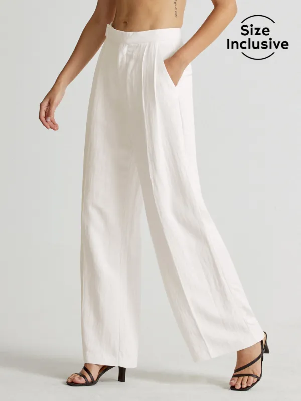 High Waisted Wide Leg Linen Pants sold by COMMENSE