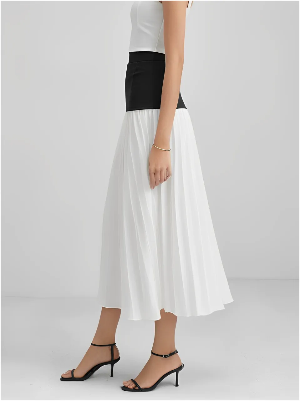 Chiffon Pleated High Waist Skirt sold by COMMENSE product image thumbnail 3